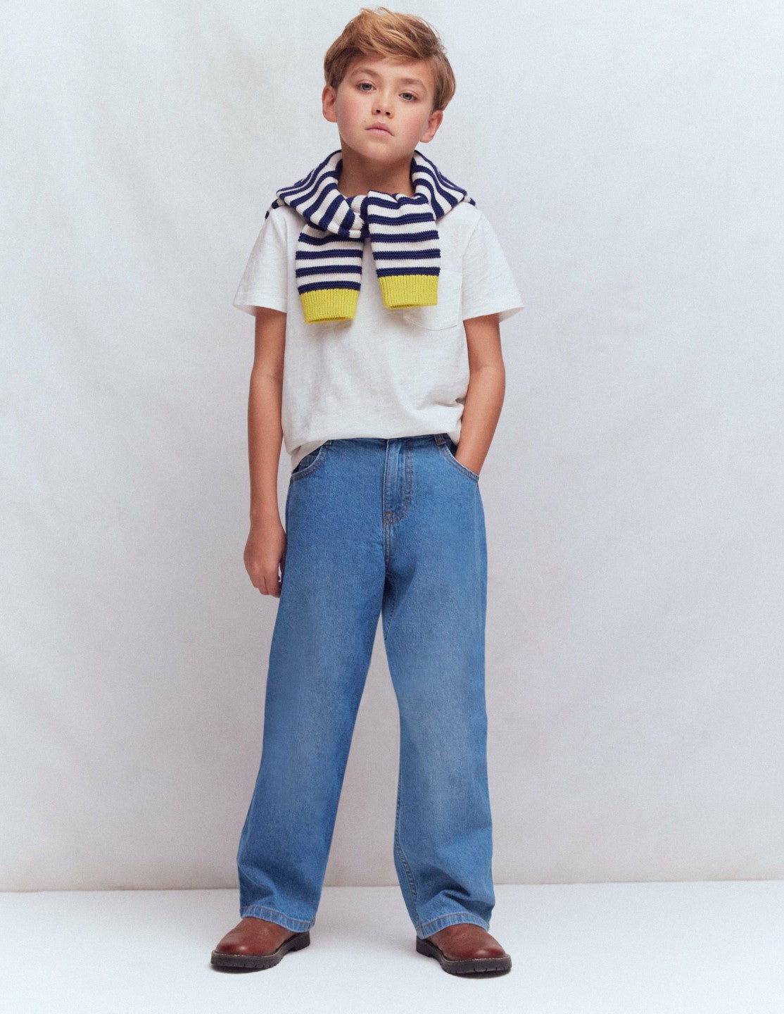 Relaxed Straight Jeans-Mid Wash / Boden us