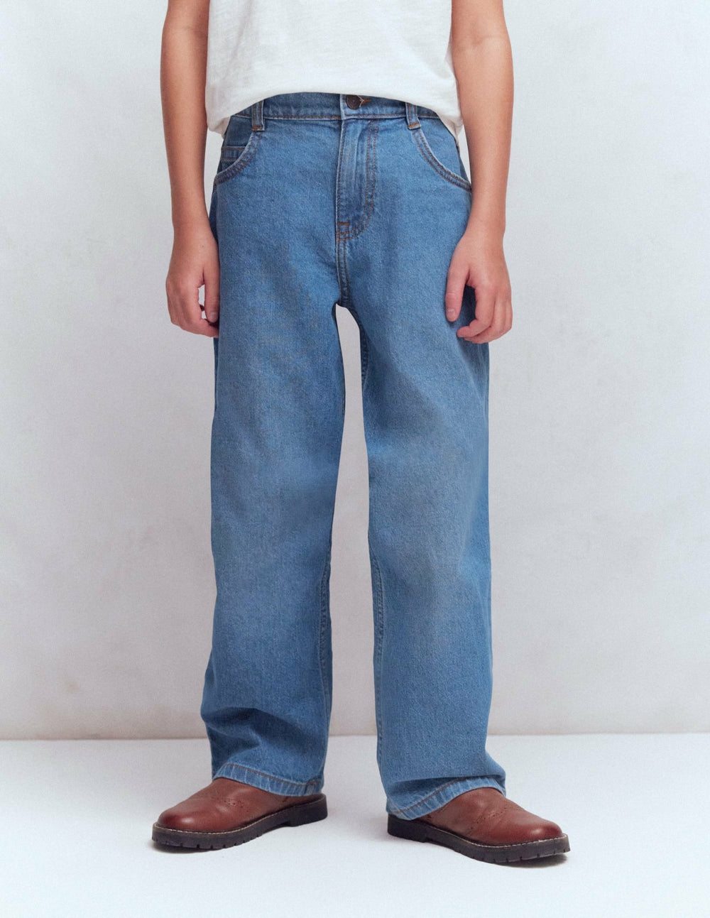 Relaxed Straight Jeans-Mid Wash / Boden us
