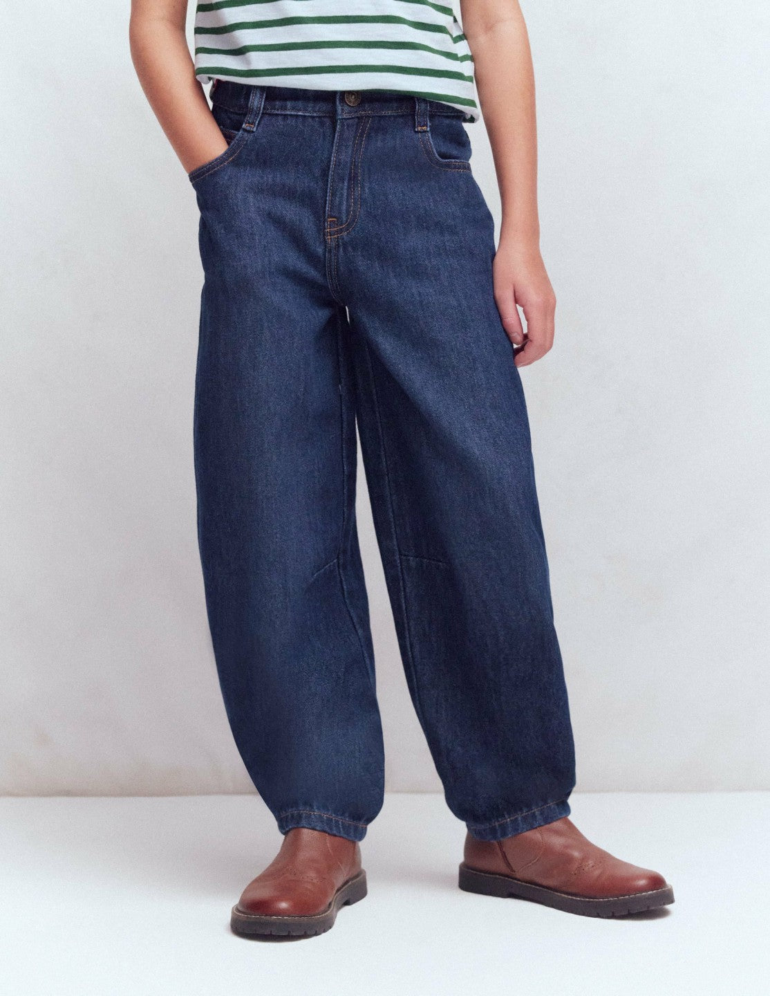 Barrel Jeans-Mid Wash / Boden Outlet