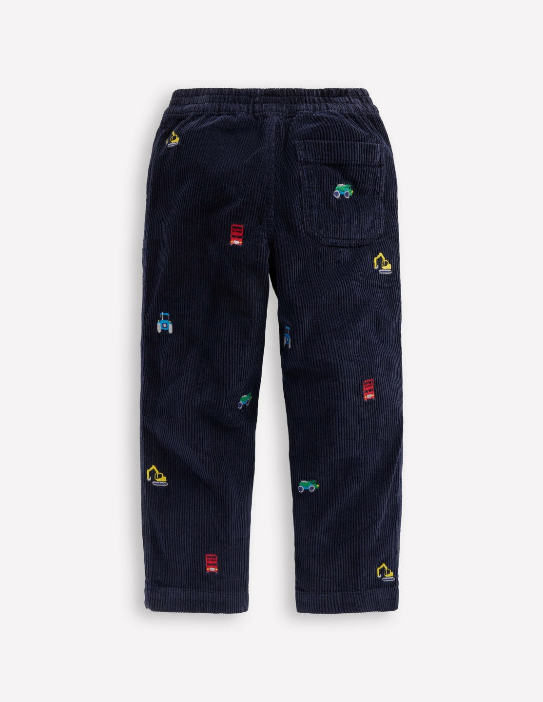 Pull-on Cord Pants-Construction Embroidery / Boden