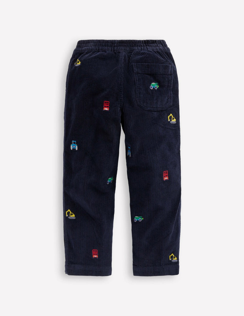 Pull-on Cord Pants-Construction Embroidery / Boden