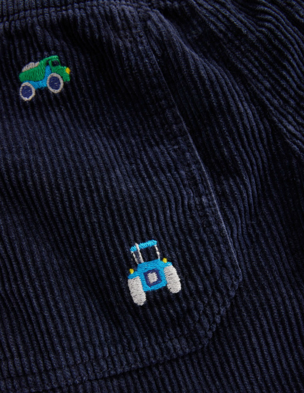 Pull-on Cord Pants-Construction Embroidery / Boden