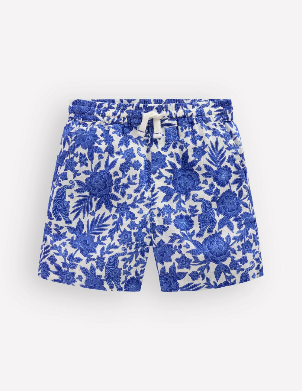 Cotton Linen Shorts-Jungle Woodblock / Boden On sale