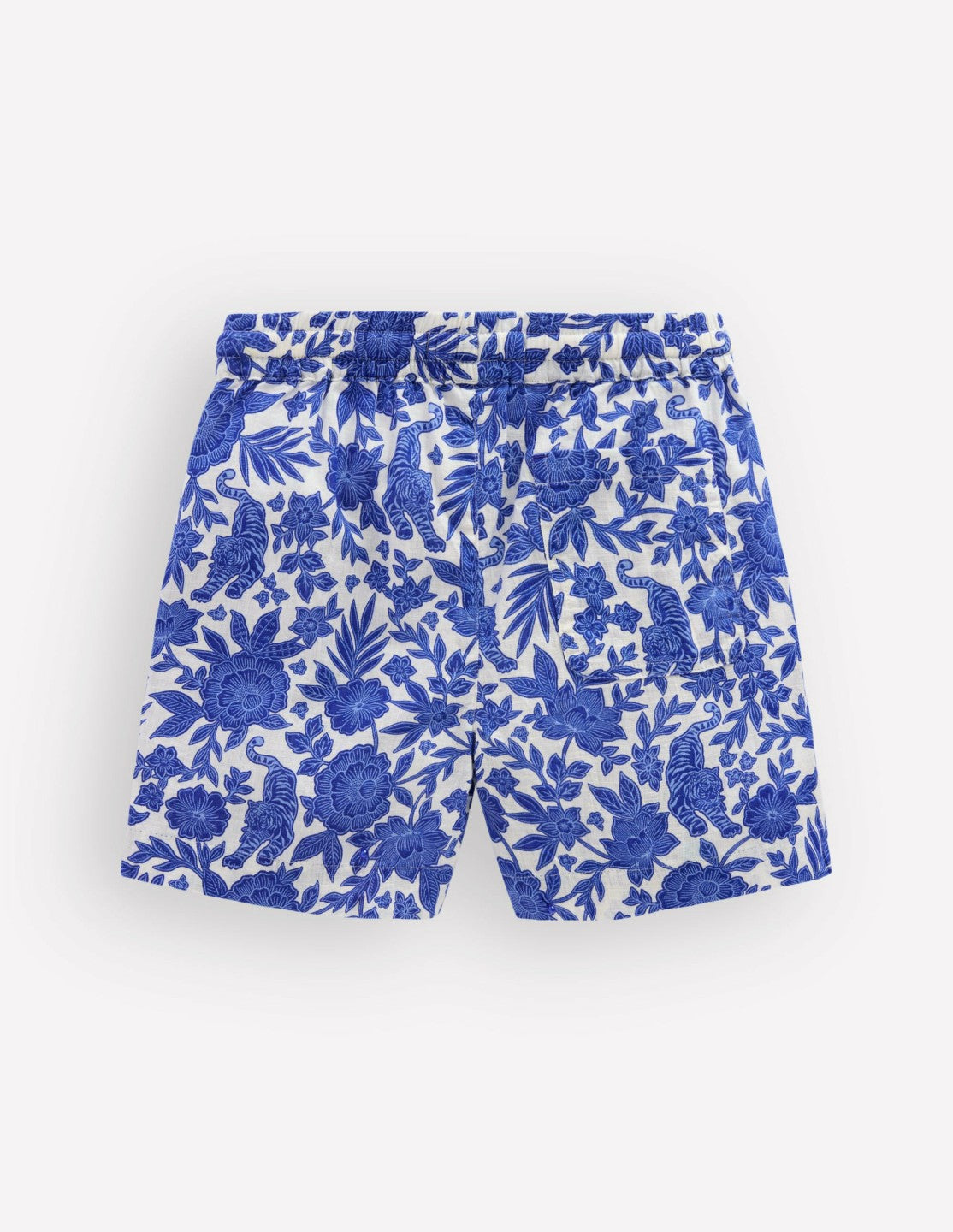 Cotton Linen Shorts-Jungle Woodblock / Boden On sale