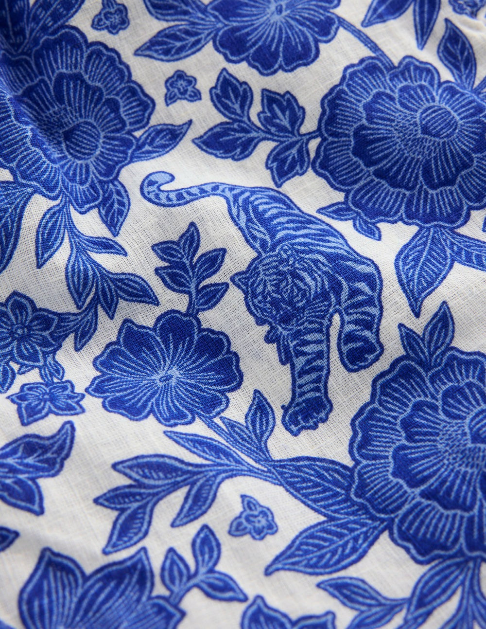 Cotton Linen Shorts-Jungle Woodblock / Boden On sale