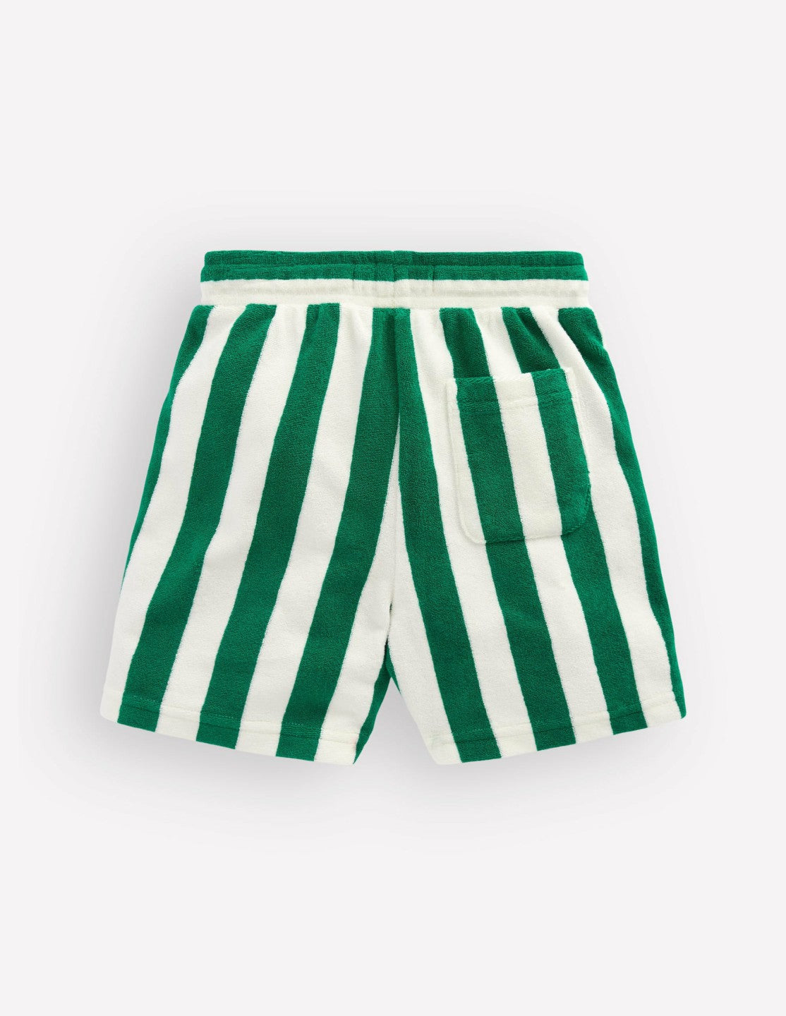 Towelling Shorts-Green and Ivory Stripe / Boden us