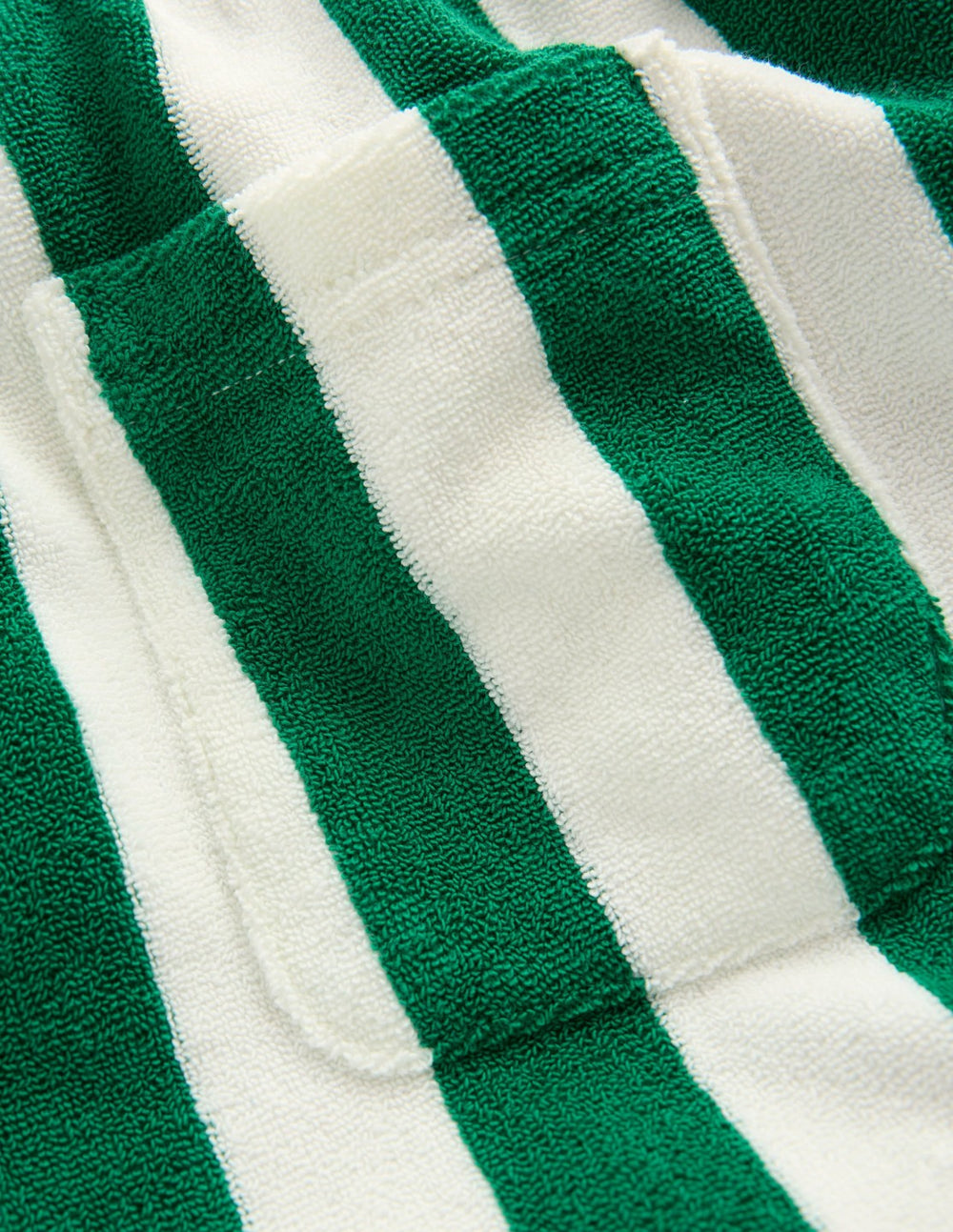 Towelling Shorts-Green and Ivory Stripe / Boden us