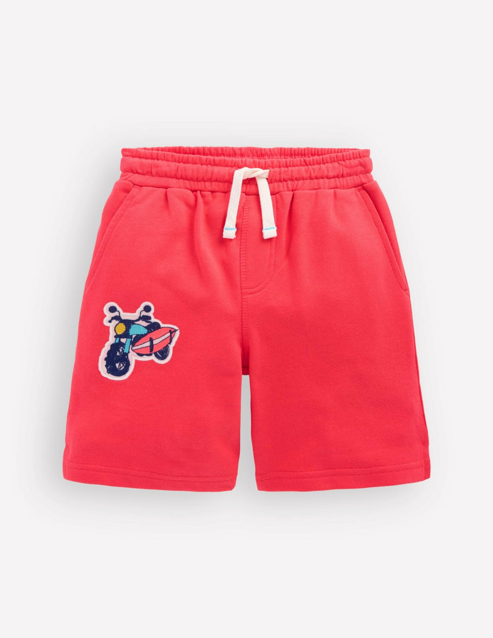 Superstitch Badge Shorts-Jam Red Holiday / Boden Outlet