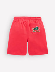 Superstitch Badge Shorts-Jam Red Holiday / Boden Outlet