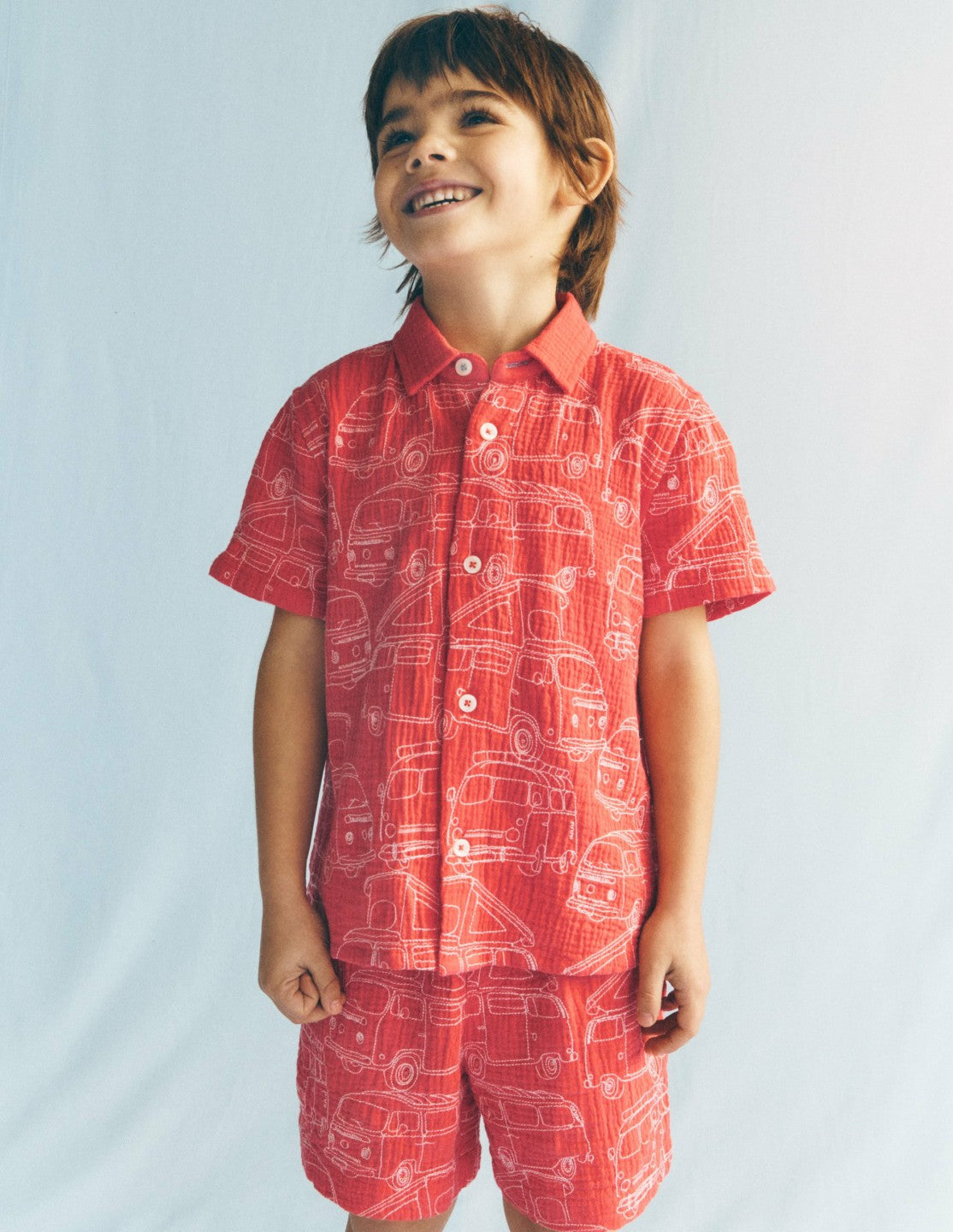 Double Cloth Shorts-Cayenne Embroidery / Boden On sale