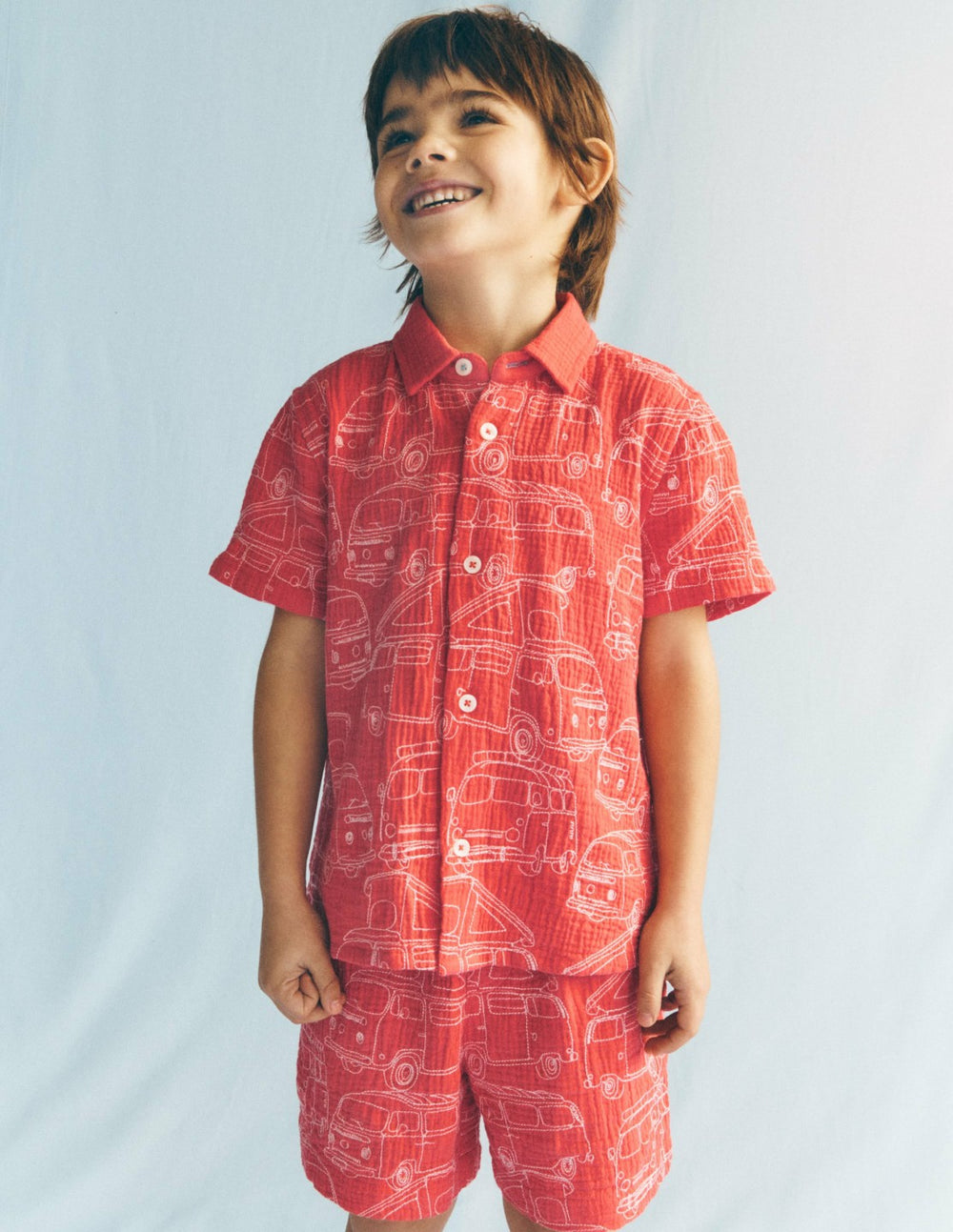 Double Cloth Shorts-Cayenne Embroidery / Boden On sale