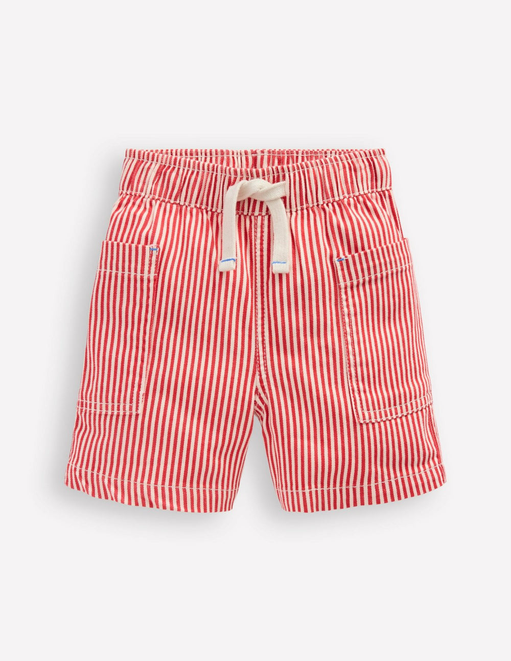 Cotton Pocket Shorts-Red Ticking / Boden Online