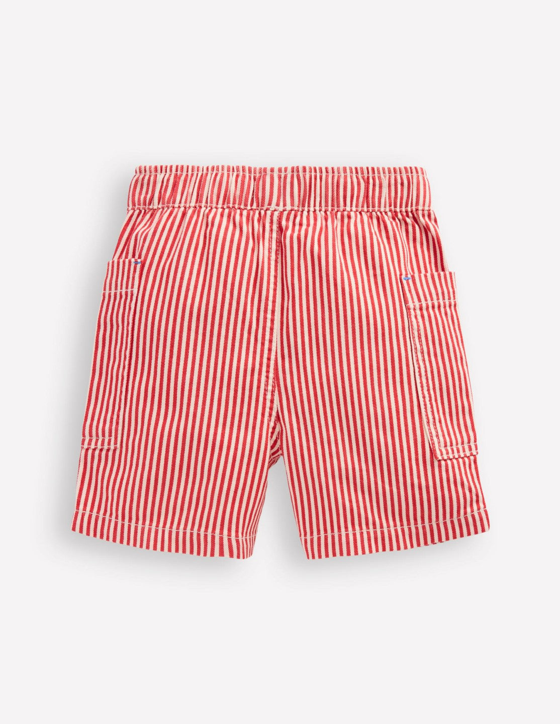 Cotton Pocket Shorts-Red Ticking / Boden Online