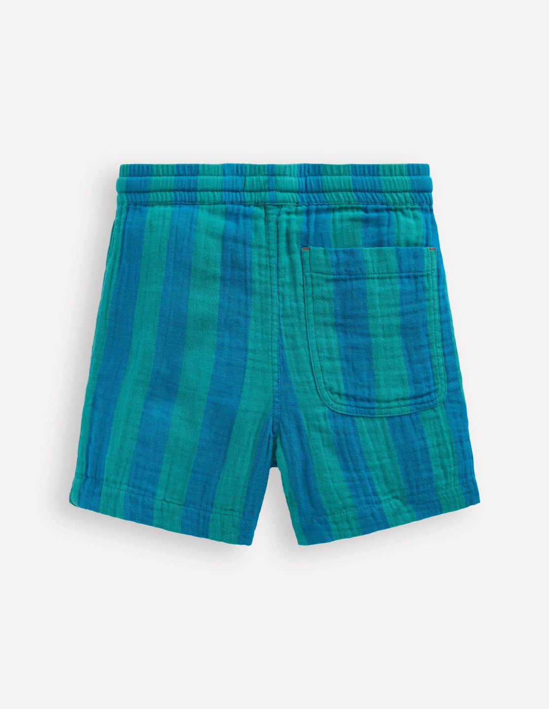 Double Cloth Shorts-Green and Blue Stripe / Boden Discount