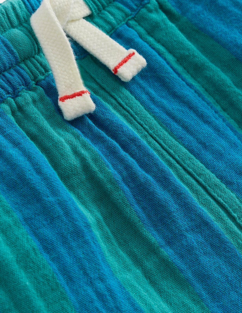 Double Cloth Shorts-Green and Blue Stripe / Boden Discount