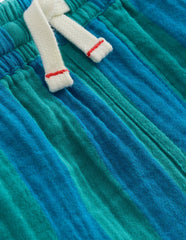 Double Cloth Shorts-Green and Blue Stripe / Boden Discount