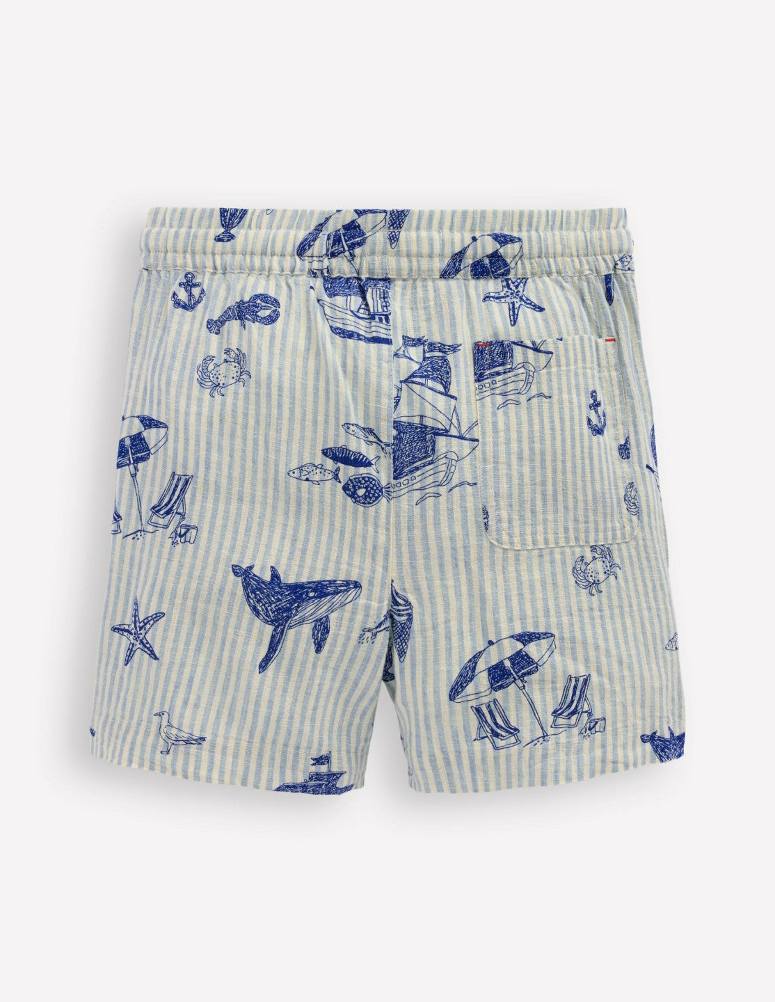 Cotton Linen Shorts-Beach Front / Boden us