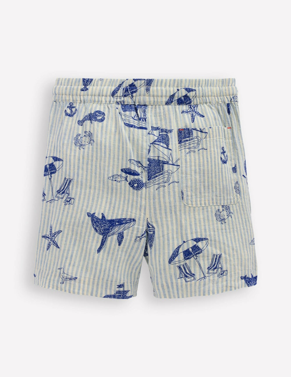 Cotton Linen Shorts-Beach Front / Boden us