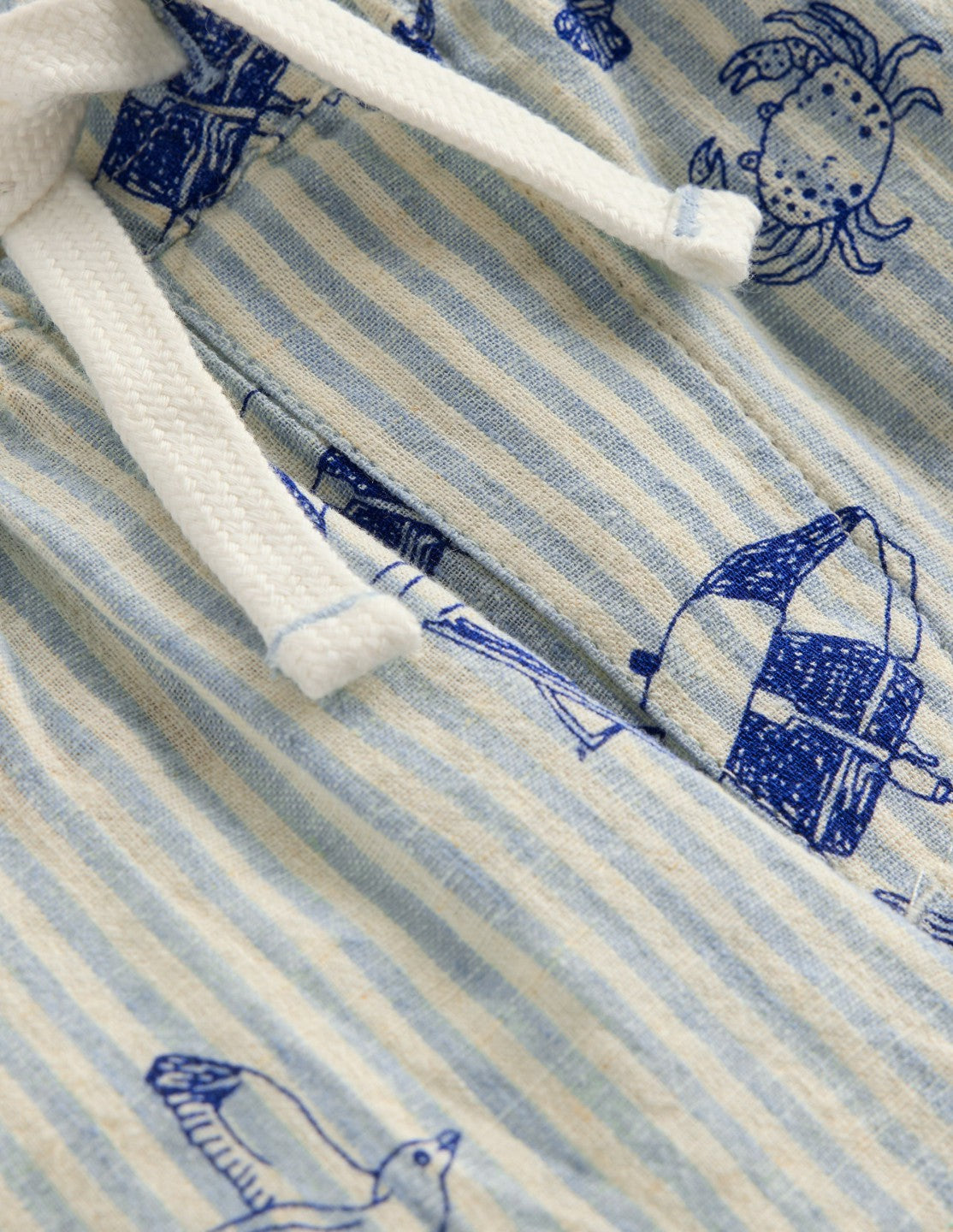 Cotton Linen Shorts-Beach Front / Boden us