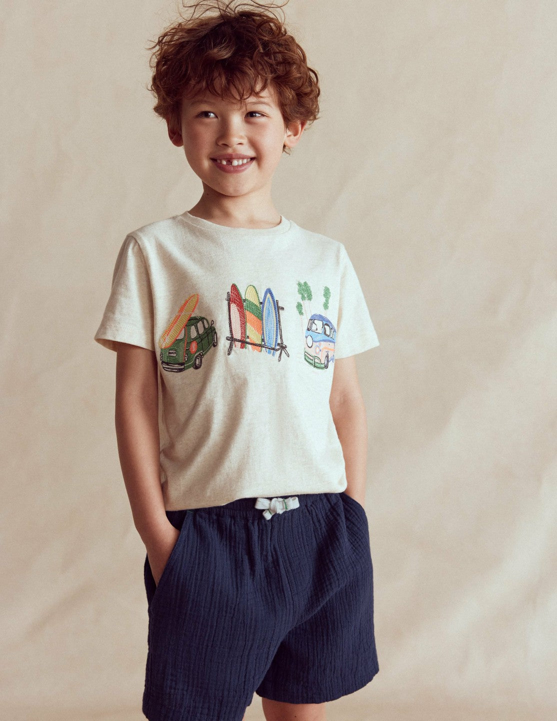 Double Cloth Shorts-Navy / Boden