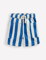 Cotton Pocket Shorts-Blue Stripe / Boden On sale