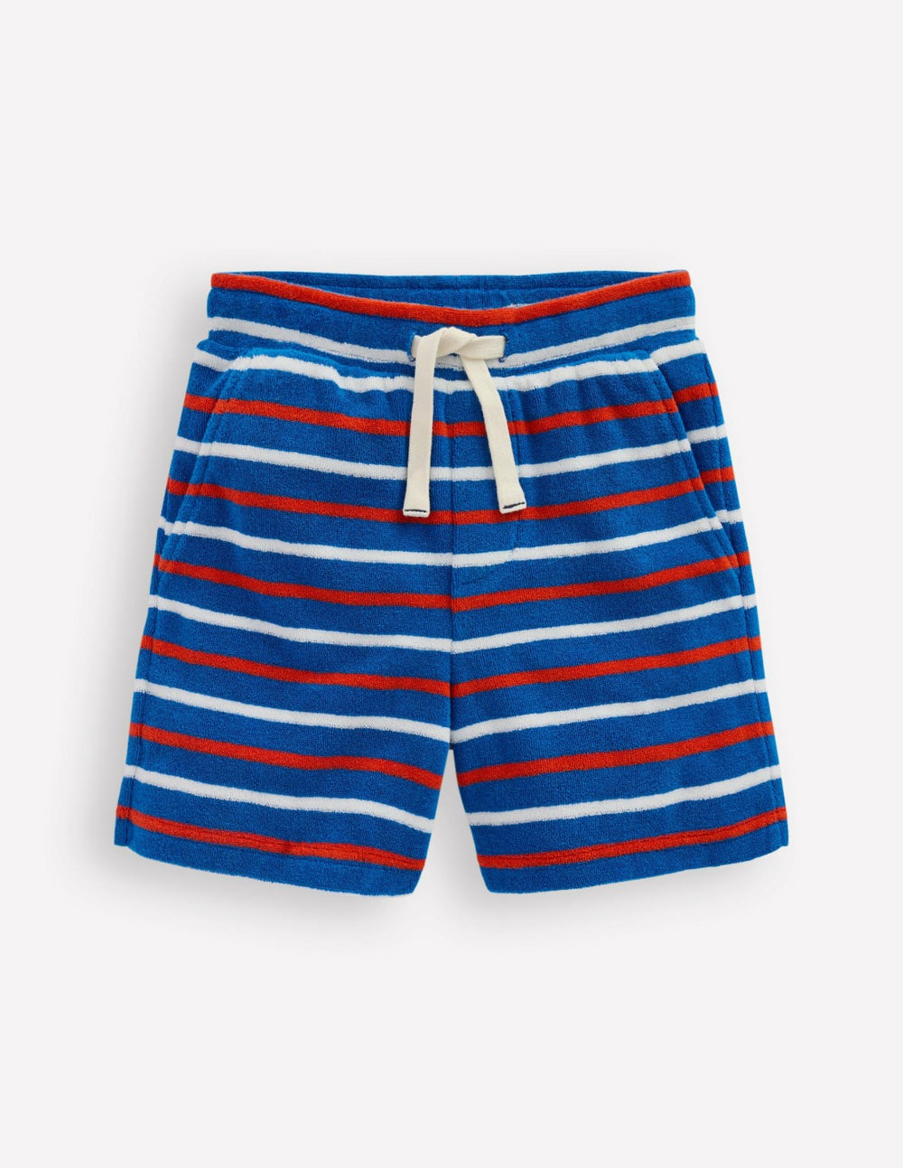 Towelling Shorts-Blue Stripe / Boden