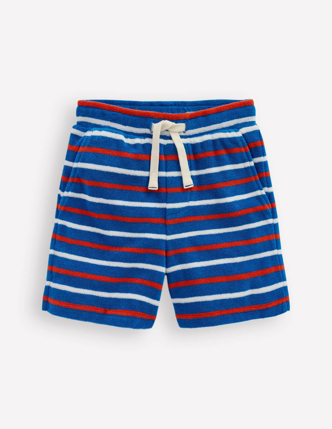 Towelling Shorts-Blue Stripe / Boden