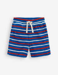 Towelling Shorts-Blue Stripe / Boden