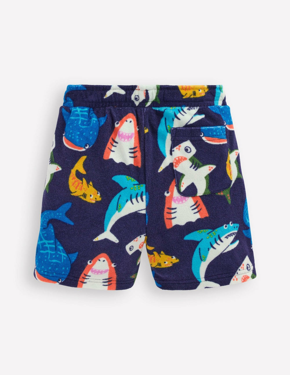 Towelling Shorts-Navy Sharks / Boden Sale