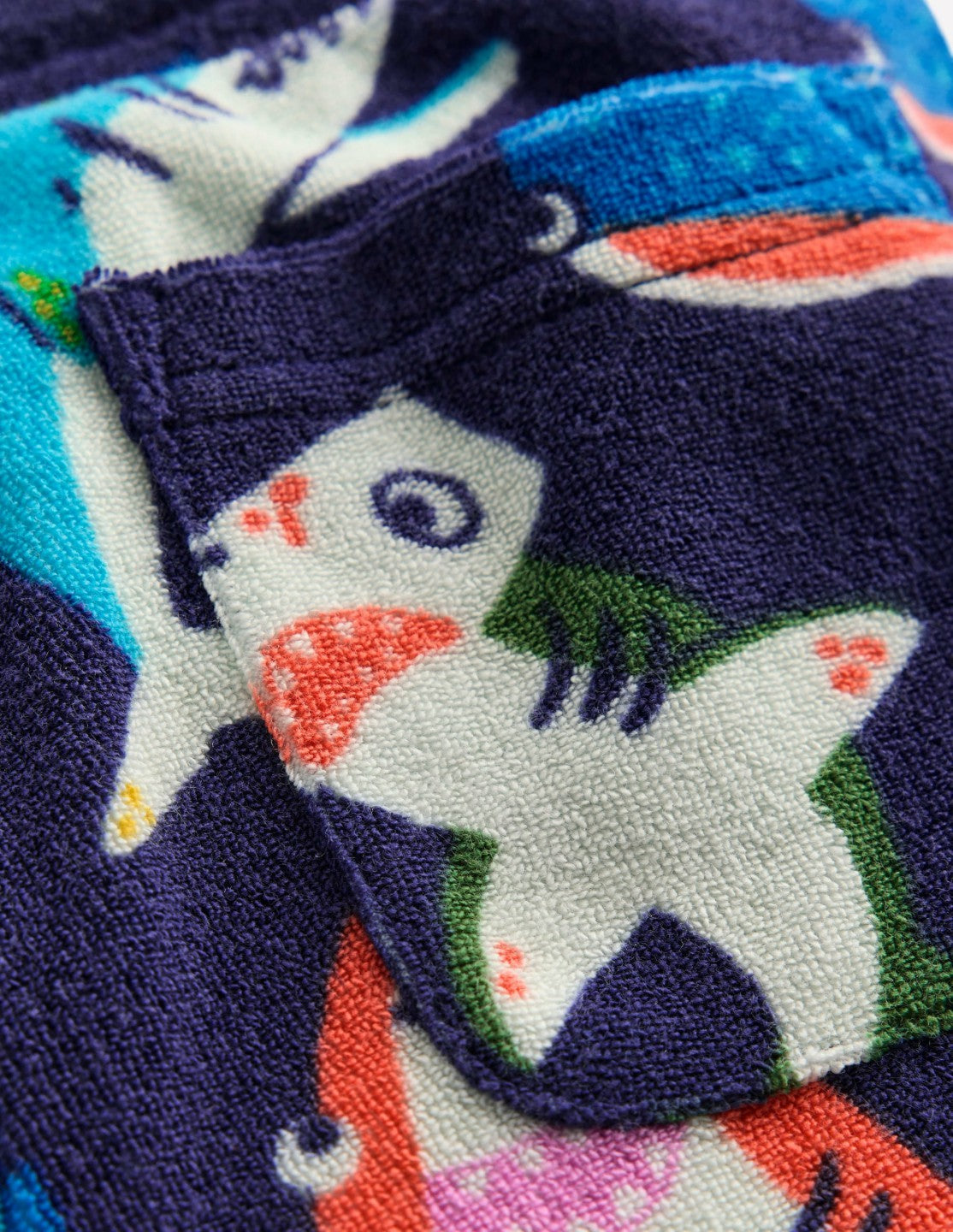 Towelling Shorts-Navy Sharks / Boden Sale