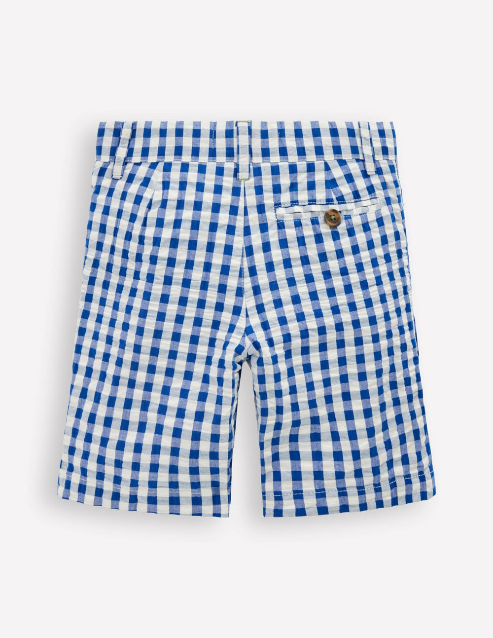 Textured Shorts-Blue Gingham / Boden Outlet