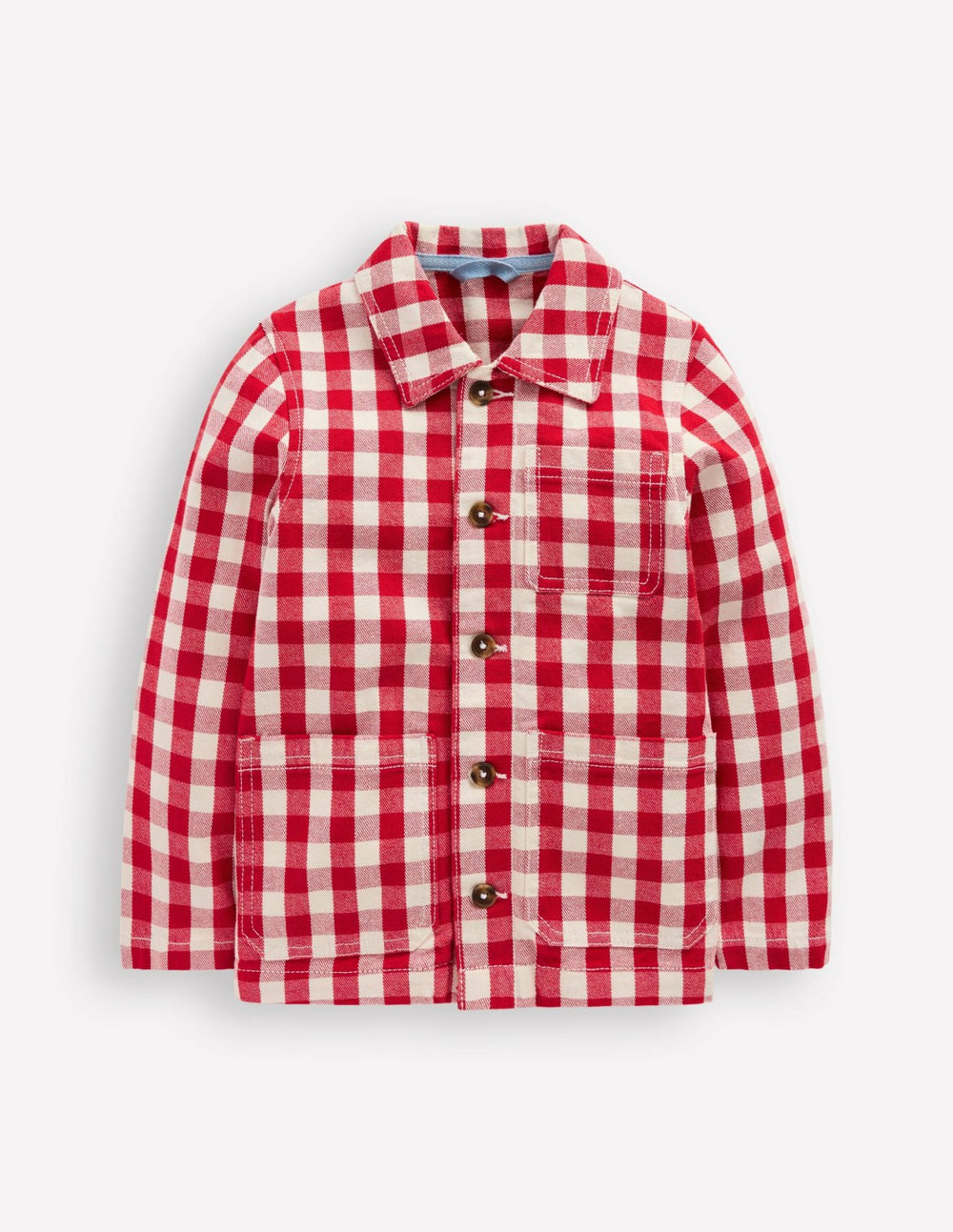 Twill Jacket-Red Gingham / Boden Online