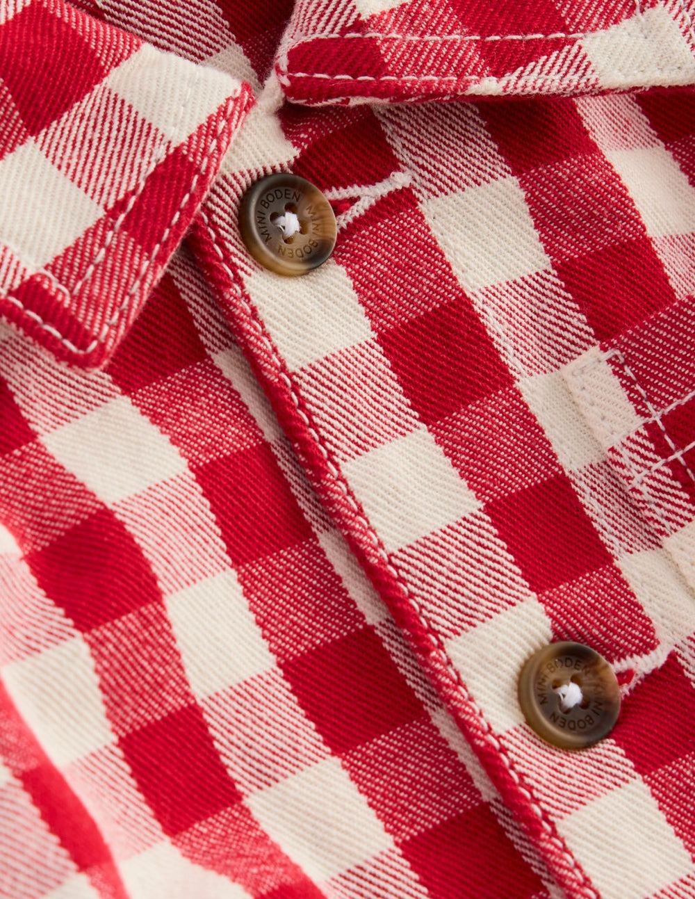 Twill Jacket-Red Gingham / Boden Online