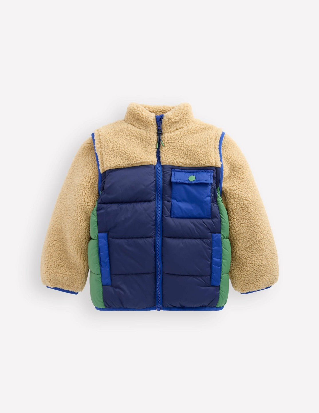 2-in-1 Borg Jacket-Winter Moss Mix / Boden Outlet