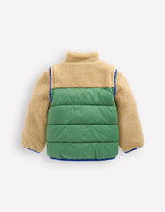 2-in-1 Borg Jacket-Winter Moss Mix / Boden Outlet