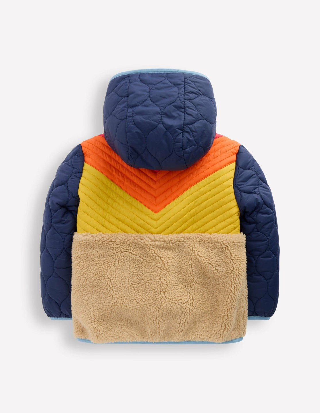 Chevron Borg Jacket-Orange Multi / Boden us