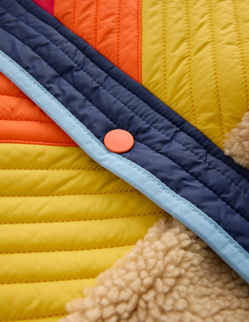 Chevron Borg Jacket-Orange Multi / Boden us