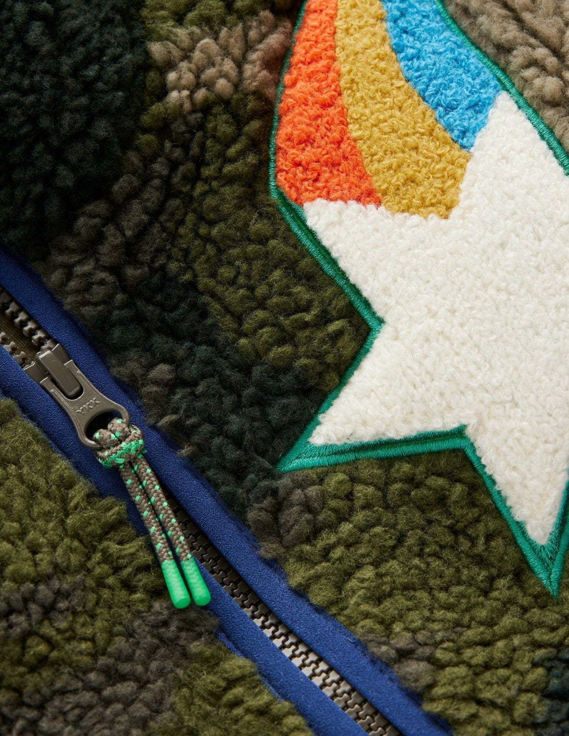 Cosy Borg Jacket-Camo Badges / Boden
