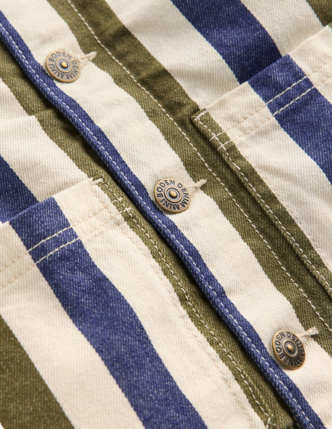 Twill Jacket-Blue and Green Stripe / Boden Outlet
