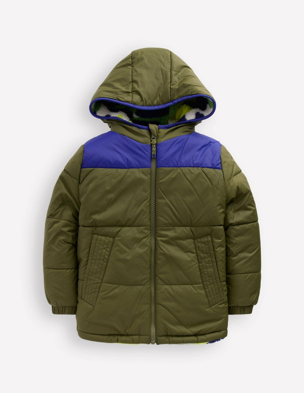 Reversible Cosy Borg Jacket-Green Camo / Boden us