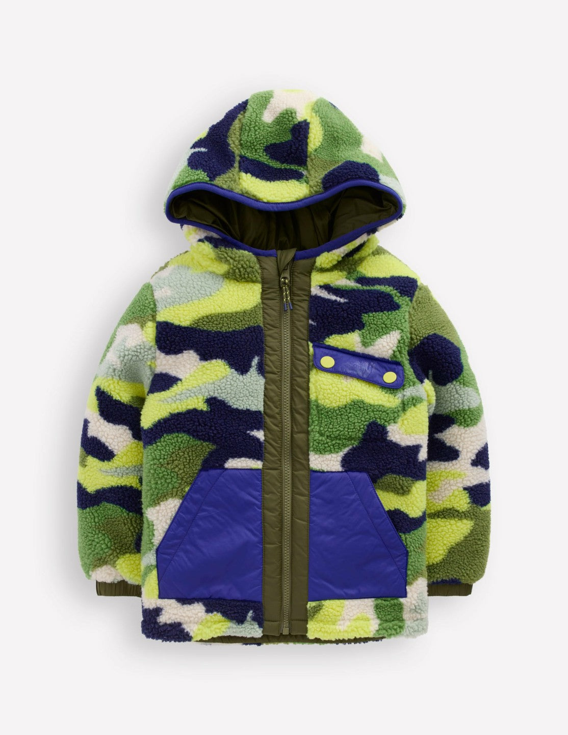 Reversible Cosy Borg Jacket-Green Camo / Boden us