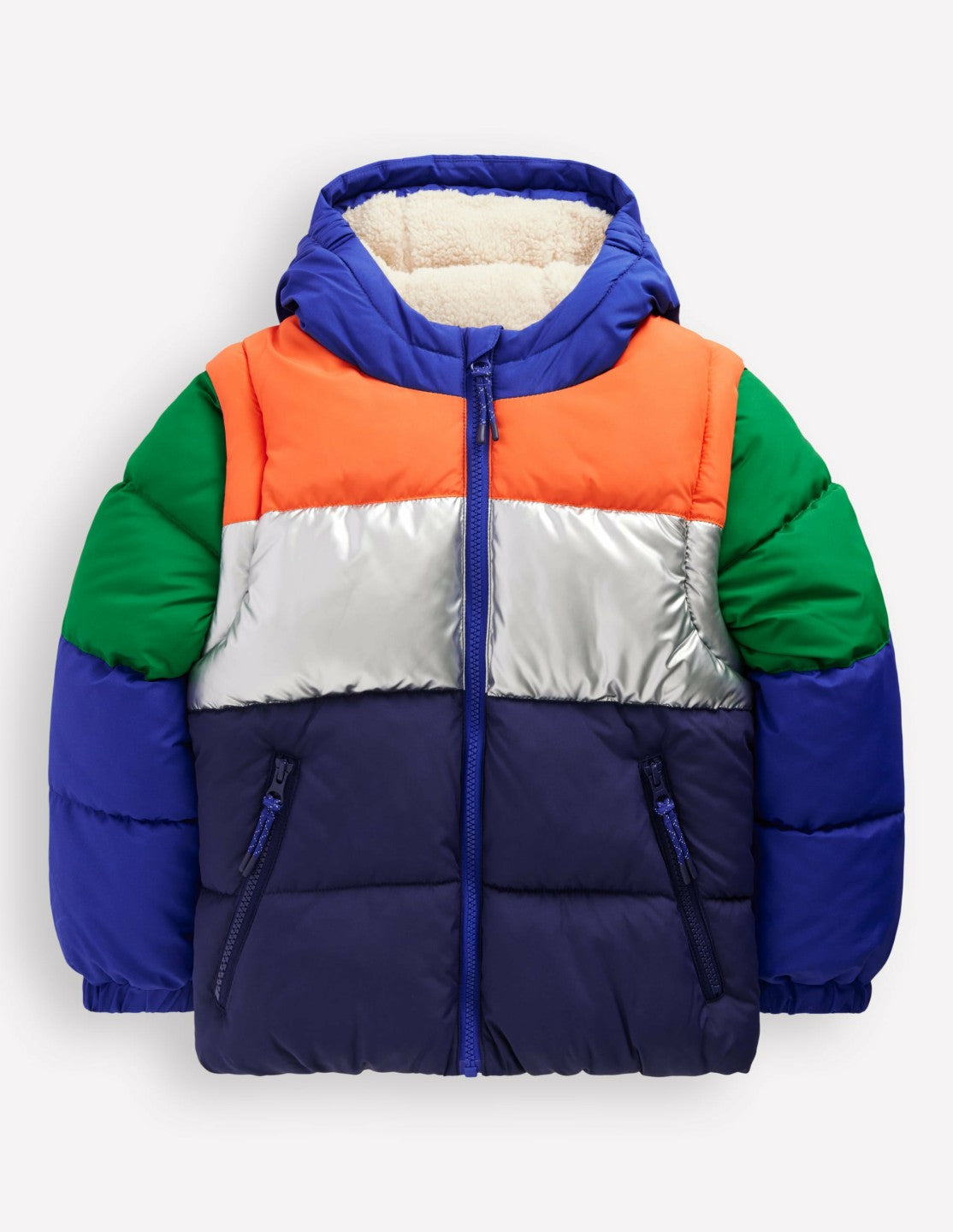 2-in-1 Padded Coat-Colour Block / Boden Outlet