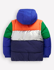 2-in-1 Padded Coat-Colour Block / Boden Outlet