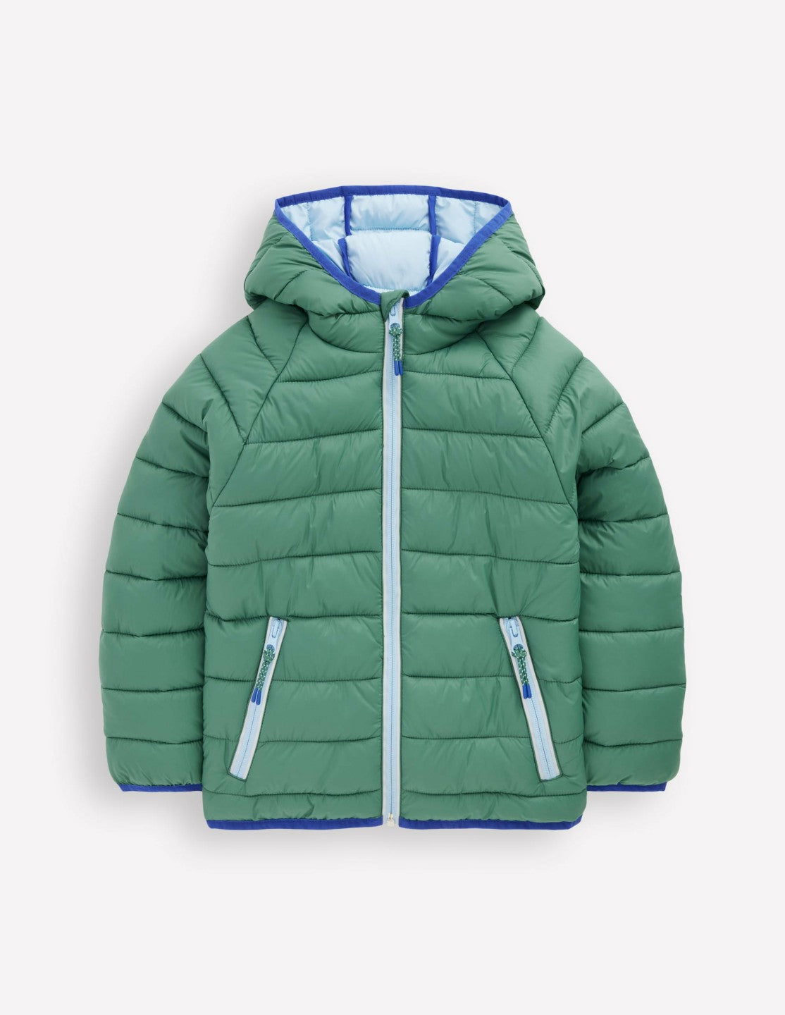 Pack-away Padded Jacket-Green and Blue / Boden us
