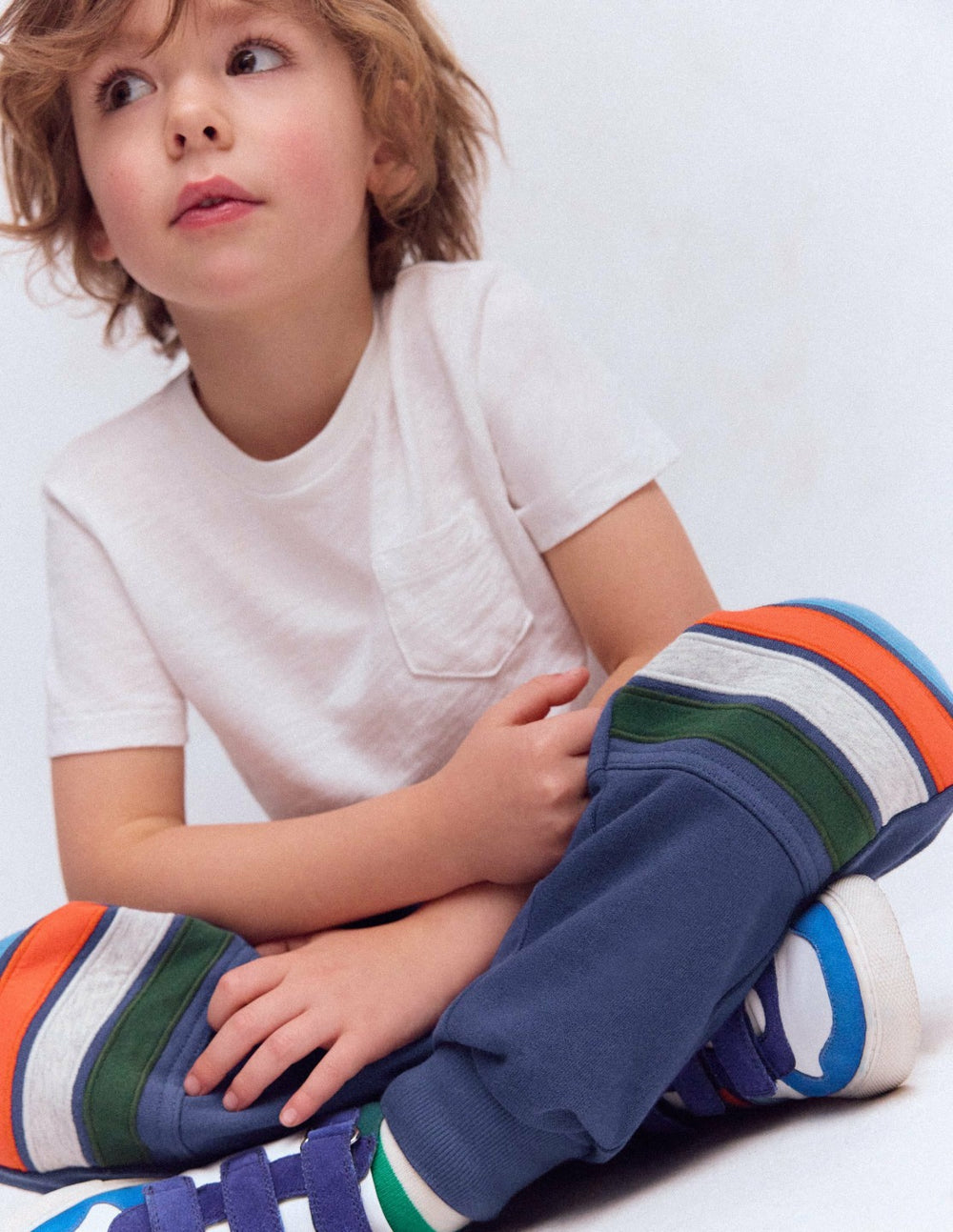 Warrior Knee Joggers-Starboard Blue Stripe Knee / Boden Online