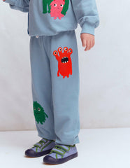 Fun Sweatpants-French Blue Monster Applique / Boden us