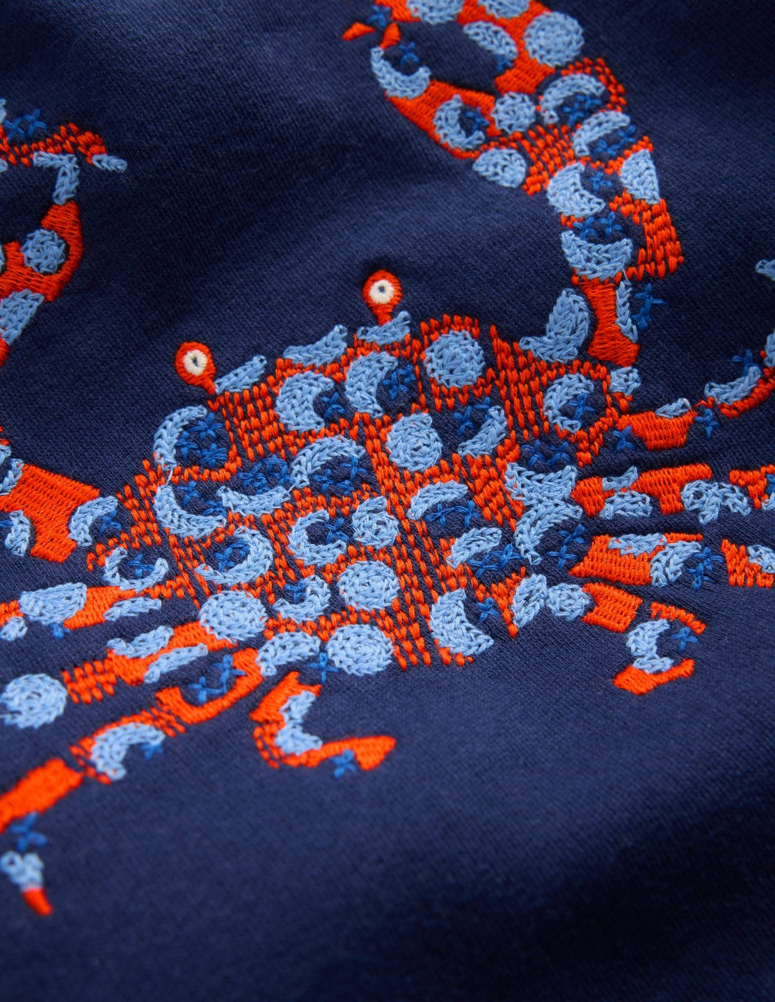 Embroidered Sweatshirt-College Navy Seacreatures / Boden Outlet