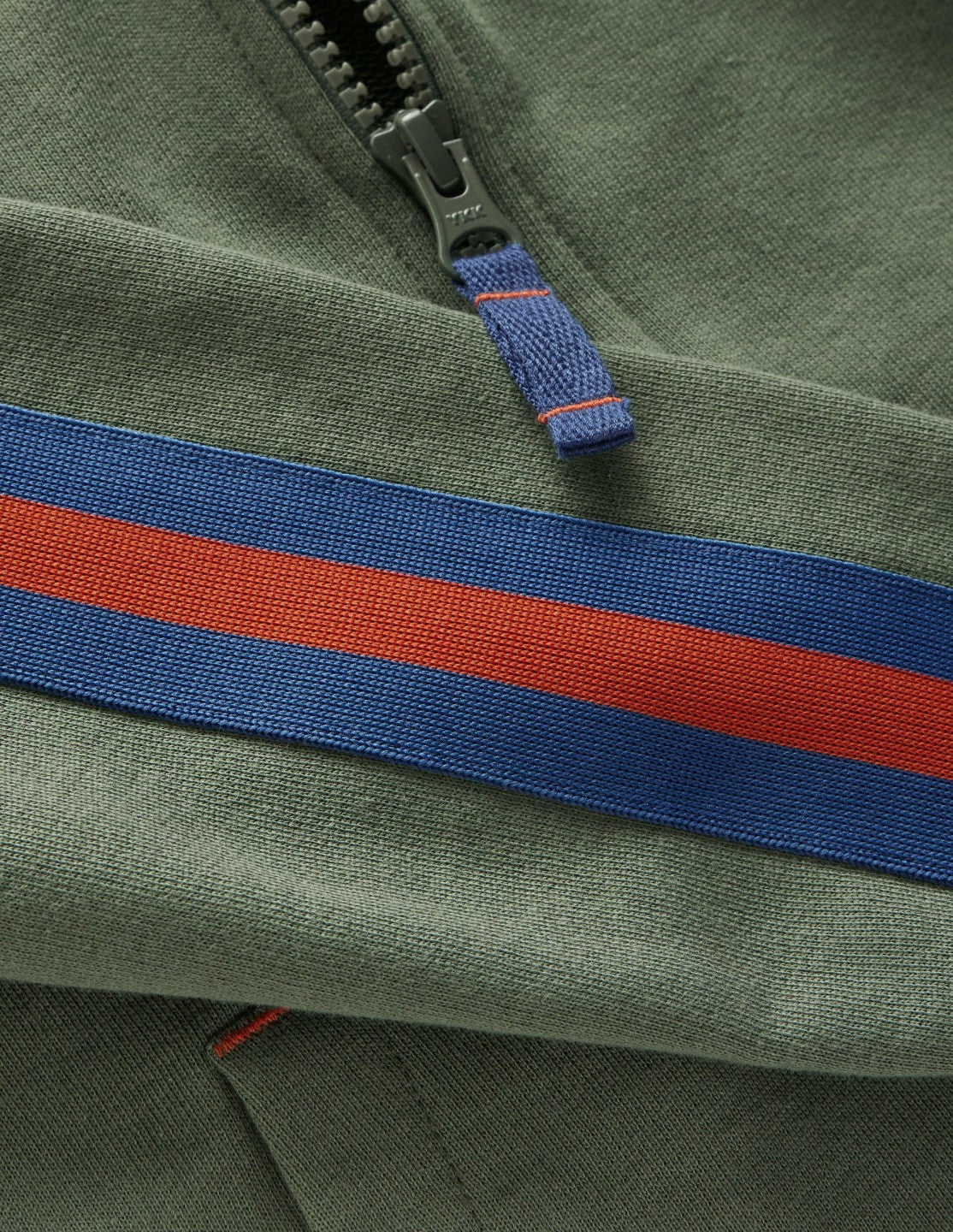 Raglan Zip-through Hoody-Bottle Green / Boden On sale