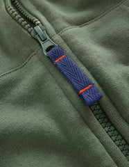 Raglan Zip-through Hoody-Bottle Green / Boden On sale