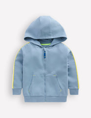 Raglan Zip-through Hoody-French Blue / Boden